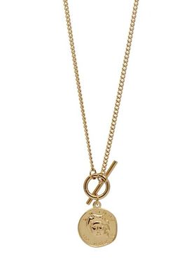 aviho法式复古人头硬币毛衣链