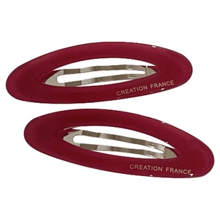 韩国进口France金标边夹法式质感醋酸小椭圆一对BB夹小巧刘海发夹