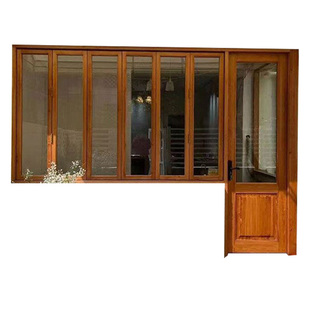 实木门退休8090后自建房改造养老田园小庭院花园木质门扇平开门窗