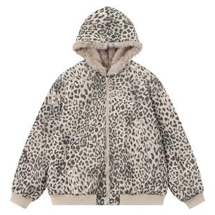From Mars Eye-catching leopard print cotton coat