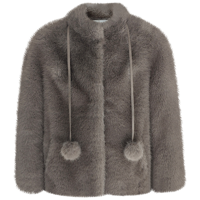 仿狐狸毛环保皮草外套时尚经典