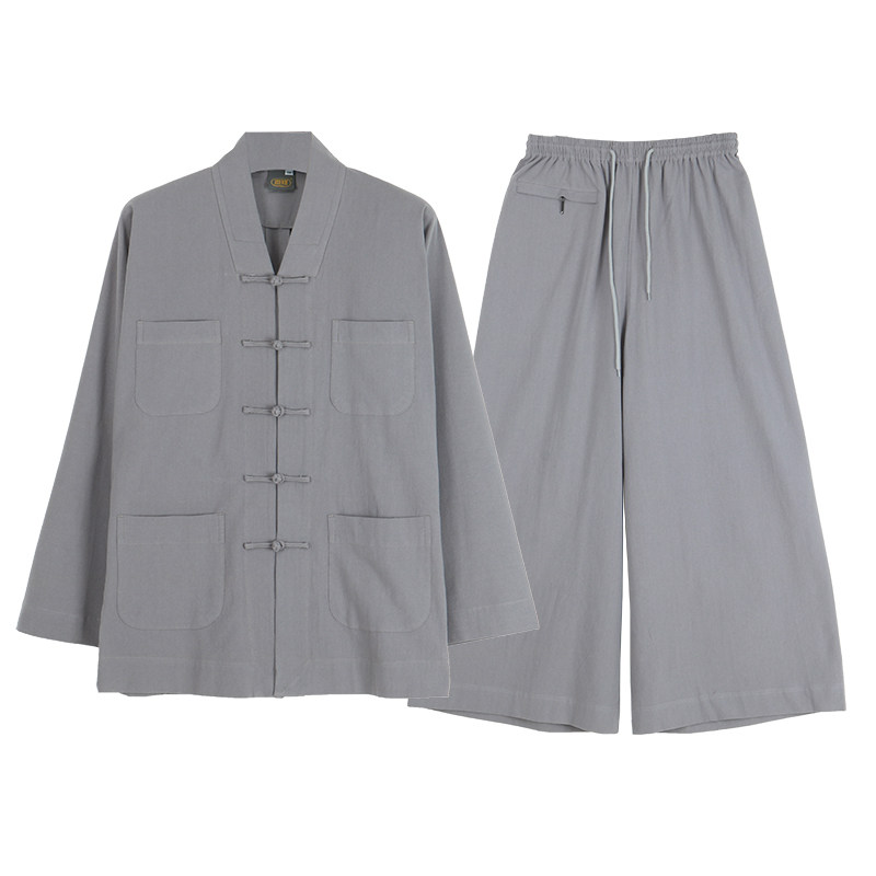 僧服短褂春晚秋全棉麻小褂男女款