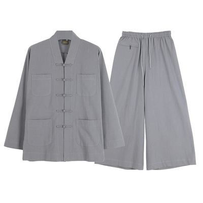 僧服短褂春晚秋全棉麻小褂男女款