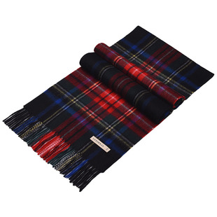 羊毛围巾女秋冬季韩版英伦经典格子学生长款百搭保暖情侣羊绒围脖