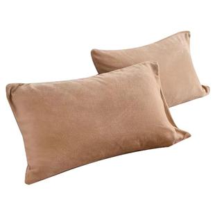 冬季法兰绒枕套70x48大尺寸珊瑚绒牛奶绒枕头套一对双面加绒加厚