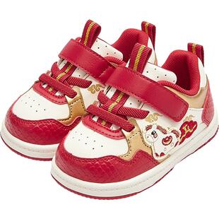 巴拉巴拉宝宝学步鞋男童女童小白鞋秋冬季款童鞋儿童红色新年运动