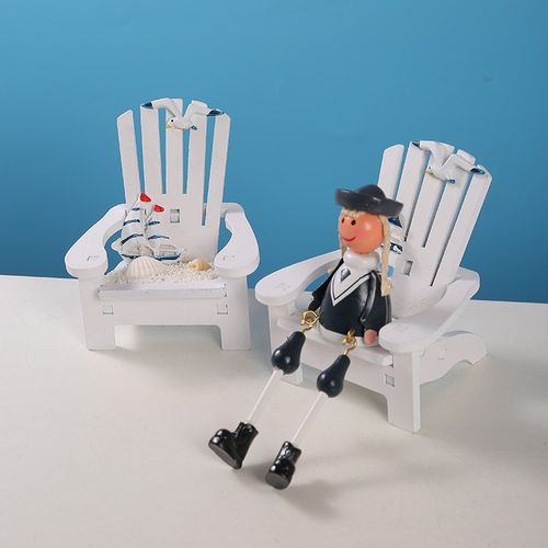 创意小椅子摆件地中海风格卧室背景桌面风办公室书桌海洋拍摄摆件