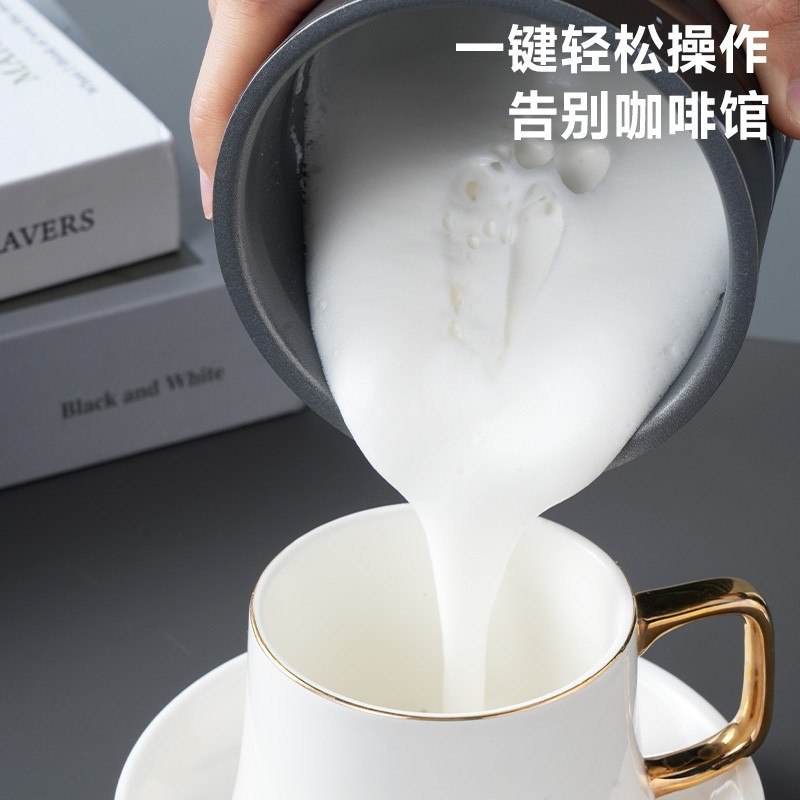 磁吸小型奶泡机拉花手持电动打奶器冷热搅拌直供冷热奶泡器