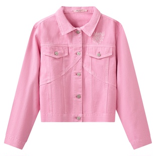 MARDI女装牛仔短款翻领外套2026春季新款休闲百搭时尚气质上衣