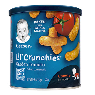 美国GERBER嘉宝手指泡芙条番茄味宝宝8月+婴幼儿营养零食