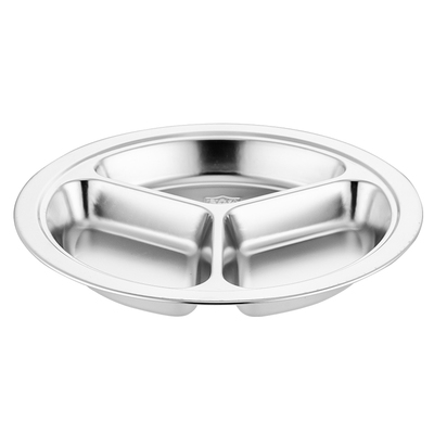 304不锈钢三格宝宝学生快餐盘