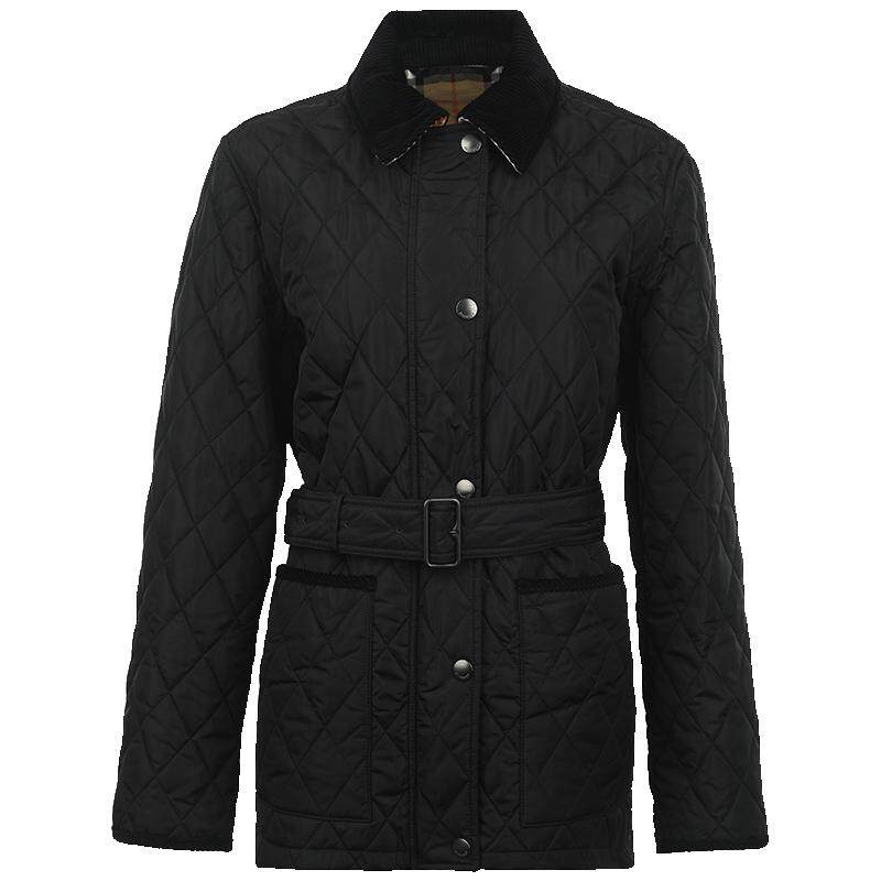 【自营】BURBERRY/博柏利女士宽松可收腰翻领秋冬防寒外套棉服