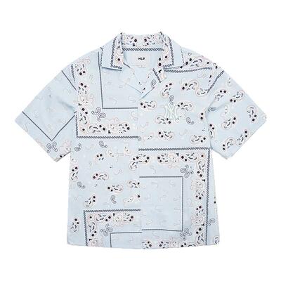 短袖梭织衬衫MLB腰果花休闲短袖