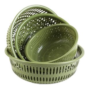 洗菜盆沥水篮加厚四件套家用水果篮果盘厨房塑料洗菜篮子收纳神器