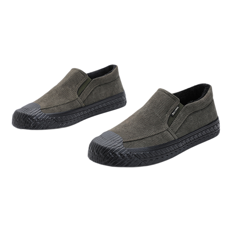 冬季休闲保暖加绒男鞋一脚蹬板鞋