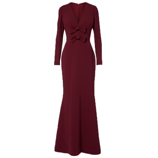 晚礼服长款气质优雅妈妈装敬酒服2025新款时尚年会晚宴连衣裙酒红