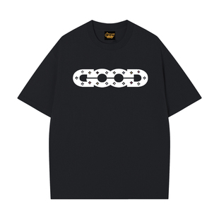 Drew美式潮牌GOOD字母印花短袖T恤男女学生宽松百搭纯棉情侣上衣