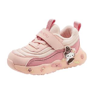 HelloKitty童鞋女童运动鞋冬季中小童跑步鞋加绒保暖女孩二棉鞋子