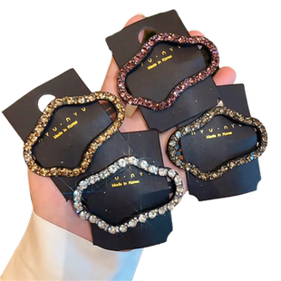 bb夹高级感水钻镂空云朵碎发夹女后脑勺卡子侧边刘海夹子头饰发卡