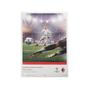 AC米兰欧冠系列2003点球制胜纪念海报(全球限量500张|中国仅69张)