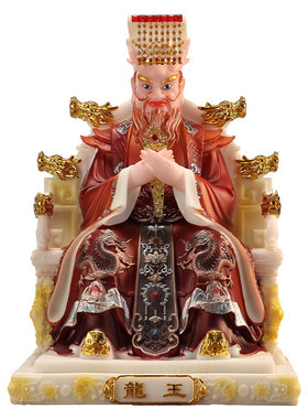【贴真金工艺】四海龙王坐像