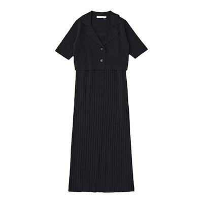 MOUSSY简约通勤风针织连衣裙