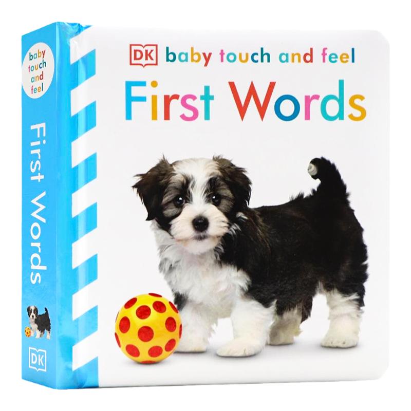 现货 DK触摸书 Baby Touch and Feel First Words 学习单词 英文原版绘本 低幼儿童英语启蒙触摸纸板书 亲子益智早教触觉感官开发