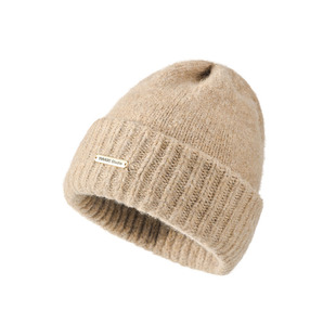 帽子女士冬灰色高级感护耳包脸显脸小毛线帽大头围加厚2025新款