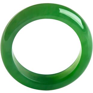 绿翠玉楼碧玉戒指男女款天然和田玉菠菜绿指环一物一证多圈口选