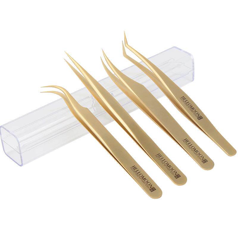 嫁接睫毛镊子美睫师专用高精度金羽夹挑毛种睫毛开花夹子工具套装