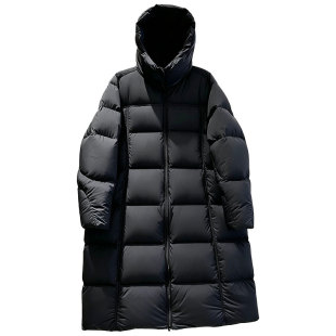 天天特价白鹅绒羽绒服女士长款过膝抗寒保暖加厚时尚冬装连帽外套