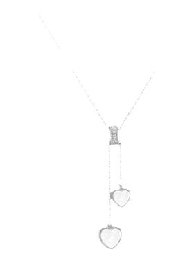 气质银色爱心吊坠项链女