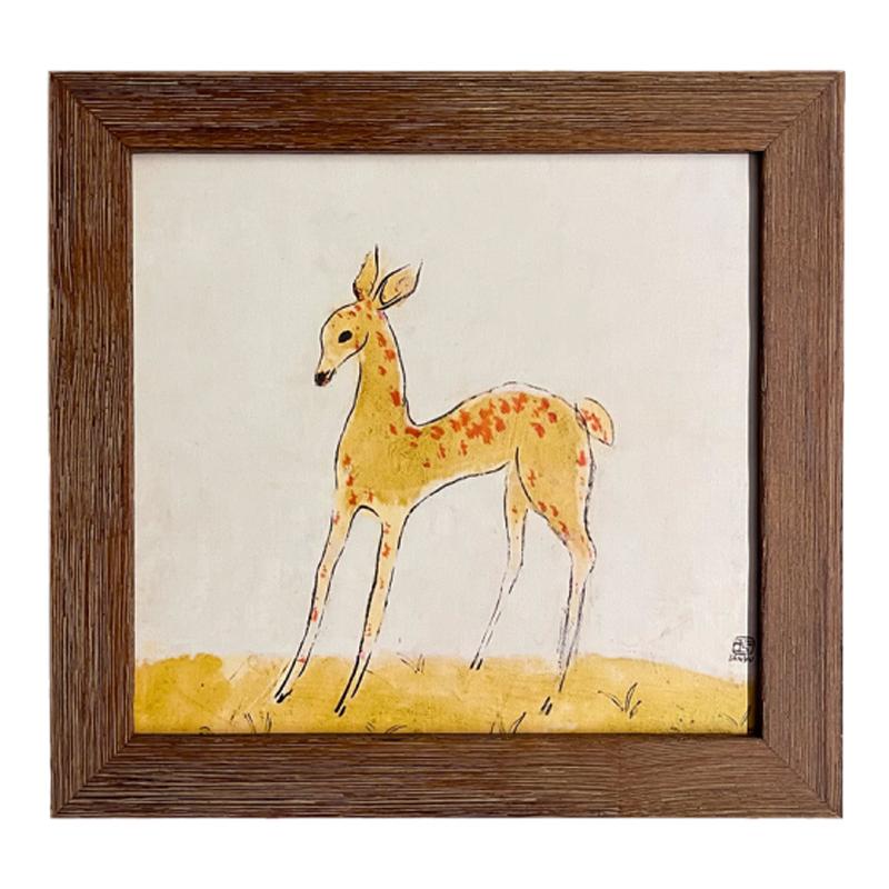 【常玉的小鹿】sanyu动物中式吉祥风水礼物客厅餐厅摆件装饰挂画