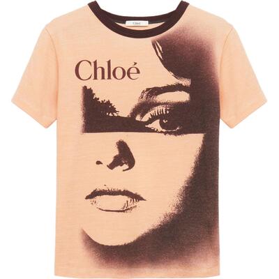 Chloe蔻依印花水手领T恤
