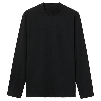 25年冬季新款男士半高领长T