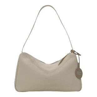 猴子家 简约hobo腋下包 荔枝纹牛皮手提包真皮女包 百搭春夏款