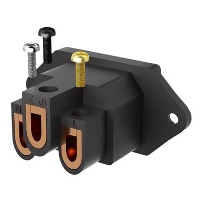 纯紫铜品字电源胆机功放插尾免焊