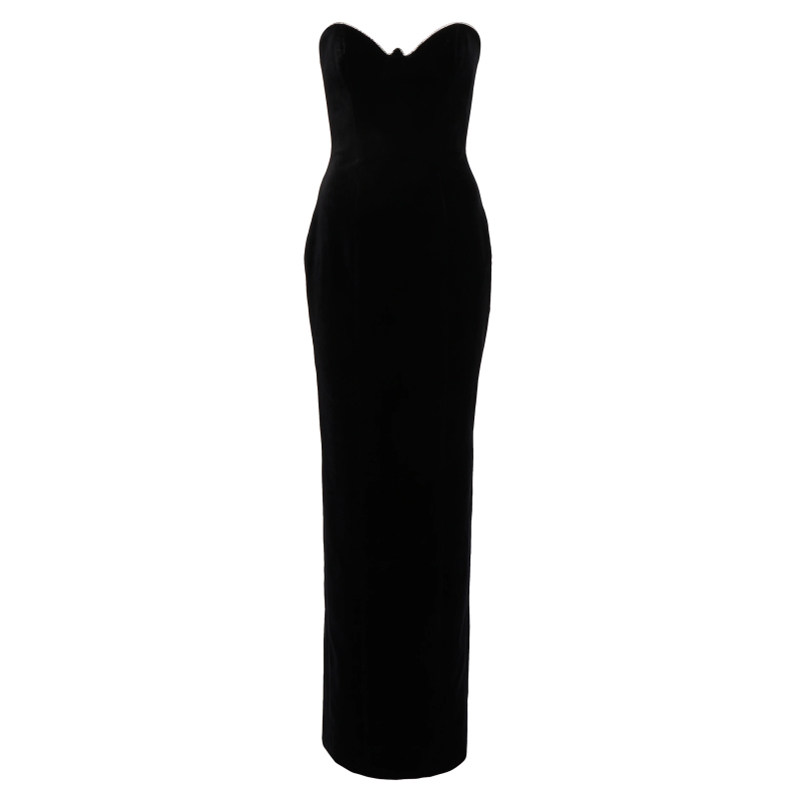 时尚气质抹胸长款晚礼服裙