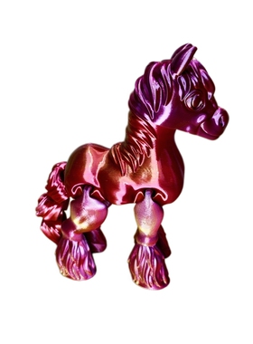 可爱汗血宝马装饰摆件生肖马立体关节可活动手办千里马模型玩具3d