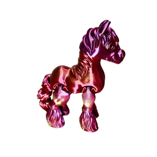 可爱汗血宝马装饰摆件生肖马立体关节可活动手办千里马模型玩具3d