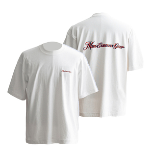 MGG 24SS原创美式花体LOGO重磅T恤情侣夏季宽松圆领纯棉国潮短袖