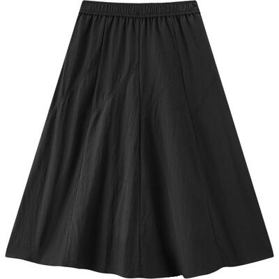 森马山本风肌理分割A字半身裙女