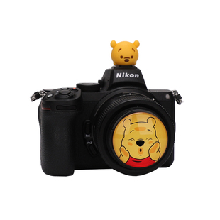 维尼熊相机卡通镜头盖热靴M50小痰盂49mm适用索尼富士尼康佳能R50