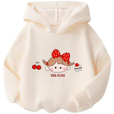 儿童秋冬装女童卫衣加绒加厚宝宝冬季2024新款童装连帽洋气上衣