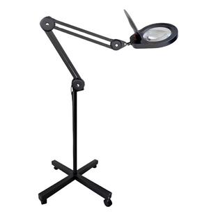 PDOK落地式悬臂可调支架万象放大镜带LED灯老人阅读书桌卧室照明看书看报阅读专用可调灯高清看视频专业级