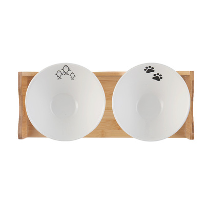 斜口猫碗大口径防溅猫粮碗护颈椎