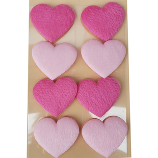 桃心贴纸 心形贴贴 立体 红心贴画 heart stickers