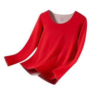 大红色德绒保暖内衣男士2026马年本命年衣服结婚秋衣裤女套装礼盒