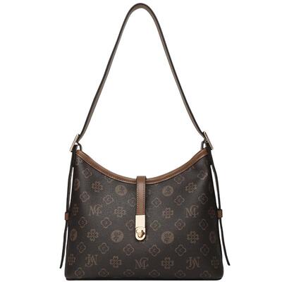 稻草人新款复古老花腋下包