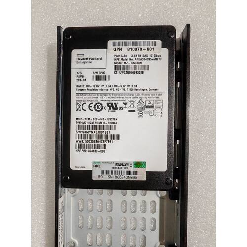 【议价】HPE3.84TSAS12Gps固态硬盘型号P